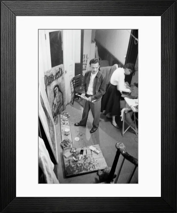 Framed Print : F. N. Souza In Studio Framed Print : F. N. Souza In Studio
