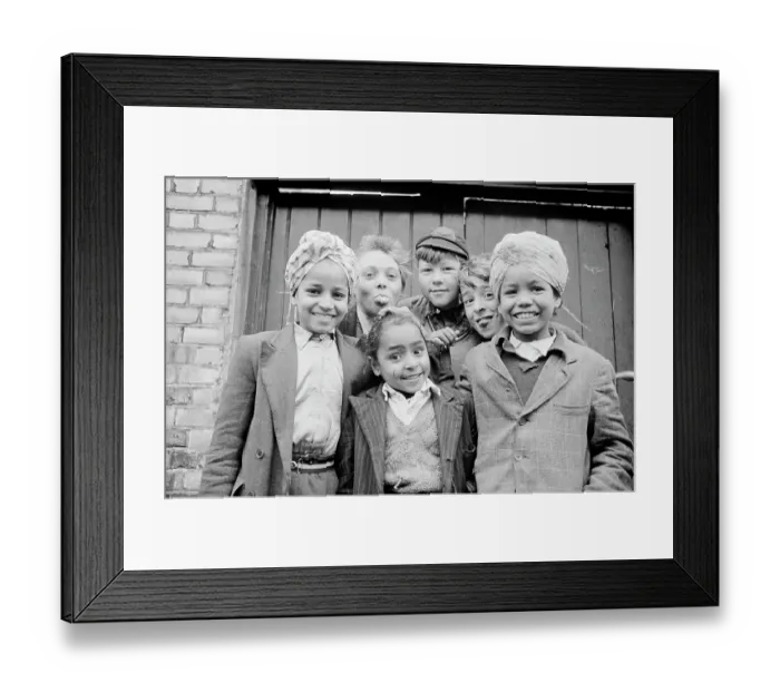 Framed Print : British And Indian Children Framed Print : British And Indian Children
