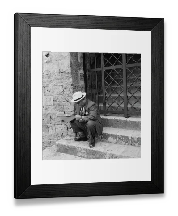 Framed Print : Newspaper reader Framed Print : Newspaper reader