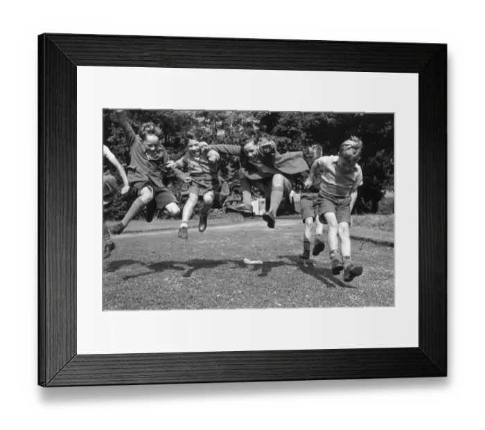 Framed Print : Footloose. July 1955: Somerset children wearing shoes made by Clarks Framed Print : Footloose. July 1955: Somerset children wearing shoes made by Clarks
