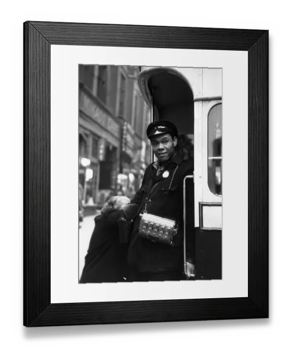 Framed Print : Bus Conductor Framed Print : Bus Conductor