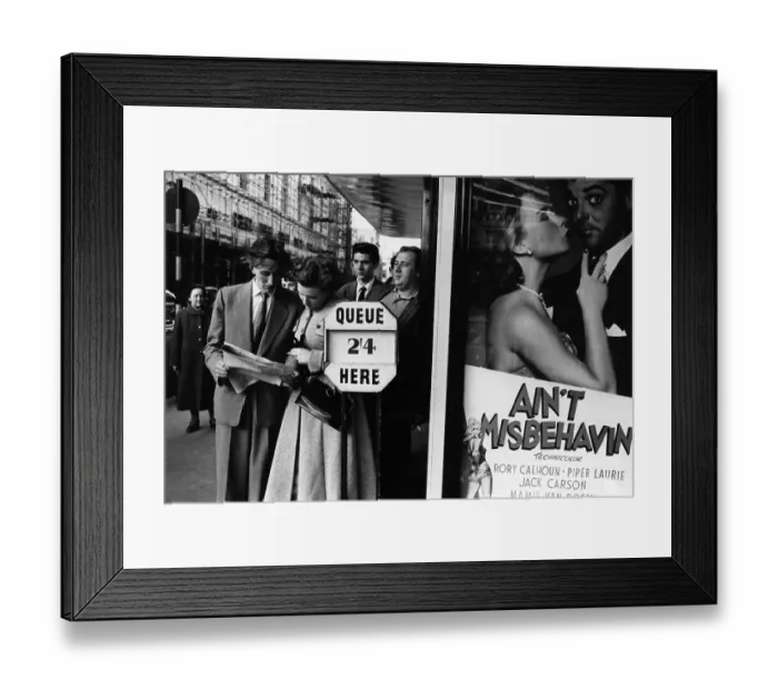 Framed Print : Cinema Queue Framed Print : Cinema Queue