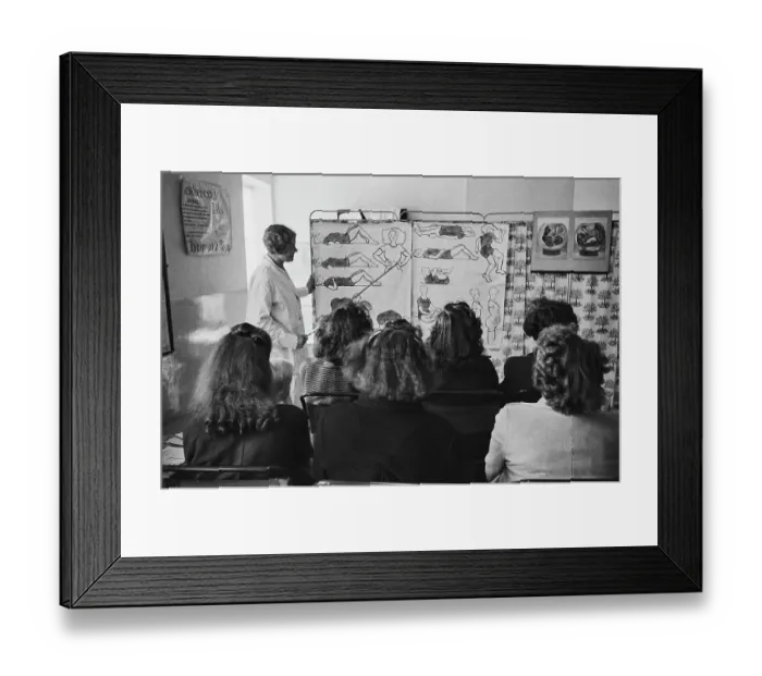 Framed Print : An Antenatal Class, 1954 Framed Print : An Antenatal Class, 1954