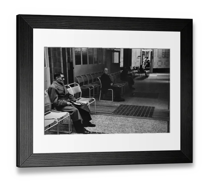 Framed Print : Hospital Waiting Room, 1954 Framed Print : Hospital Waiting Room, 1954