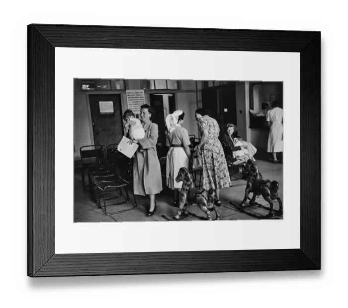 Framed Print : Hospital Baby Clinic, 1954