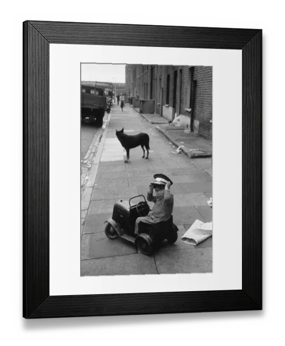 Framed Print : Boy In A Pedal Car Framed Print : Boy In A Pedal Car