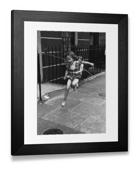 Framed Print : Skipping Girl Framed Print : Skipping Girl