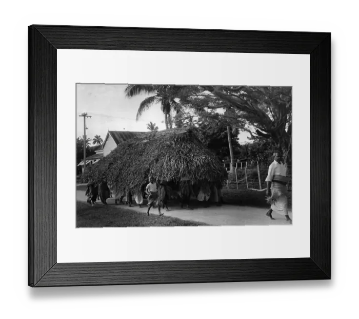 Framed Print : Tongan House Move Framed Print : Tongan House Move