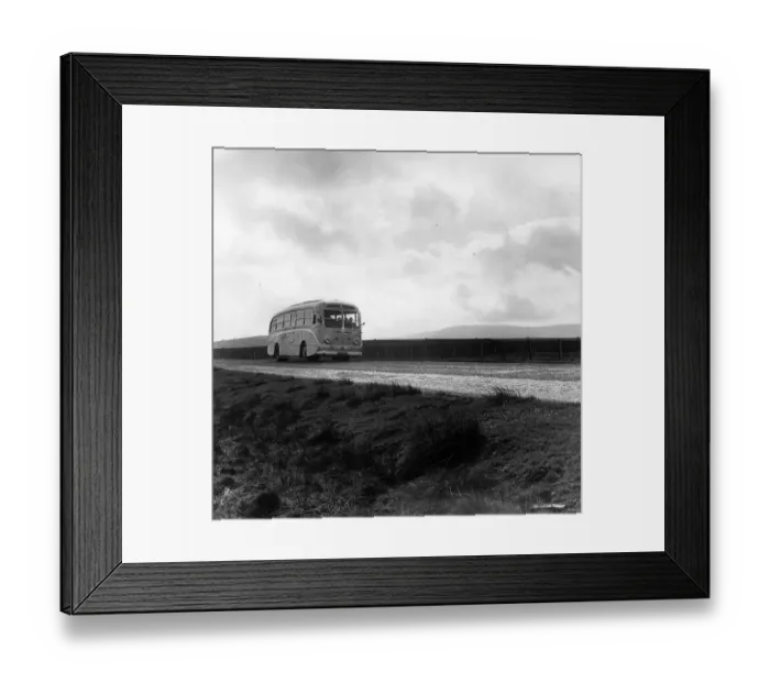 Framed Print : Rural Bus. 10th May 1952: The London to Glasgow coach Framed Print : Rural Bus. 10th May 1952: The London to Glasgow coach