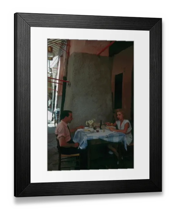 Framed Print : Lunch In Portofino Framed Print : Lunch In Portofino