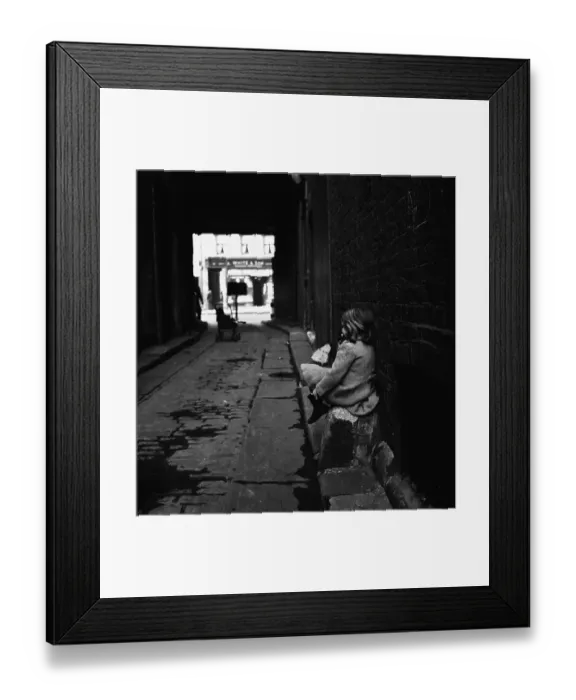 Framed Print : Child In Alleyway Framed Print : Child In Alleyway