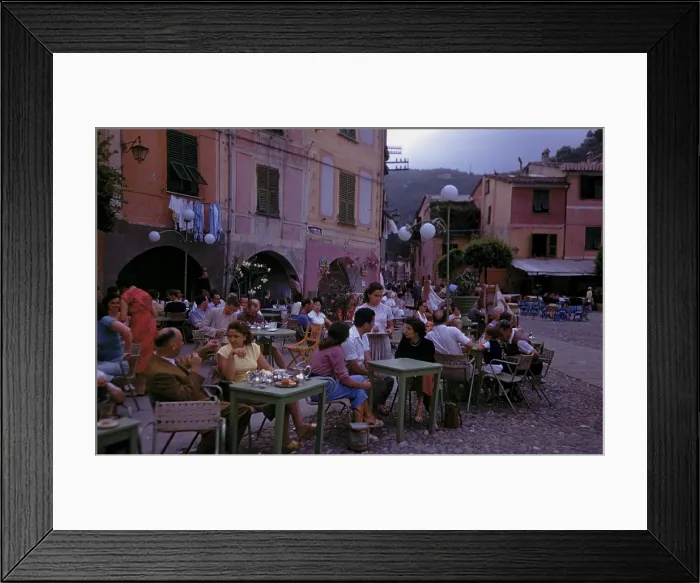Framed Print : Portofino Cafe Framed Print : Portofino Cafe