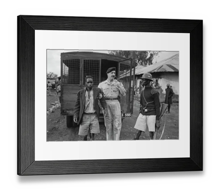 Framed Print : Mau Mau Uprising Arrest, 1956 Framed Print : Mau Mau Uprising Arrest, 1956