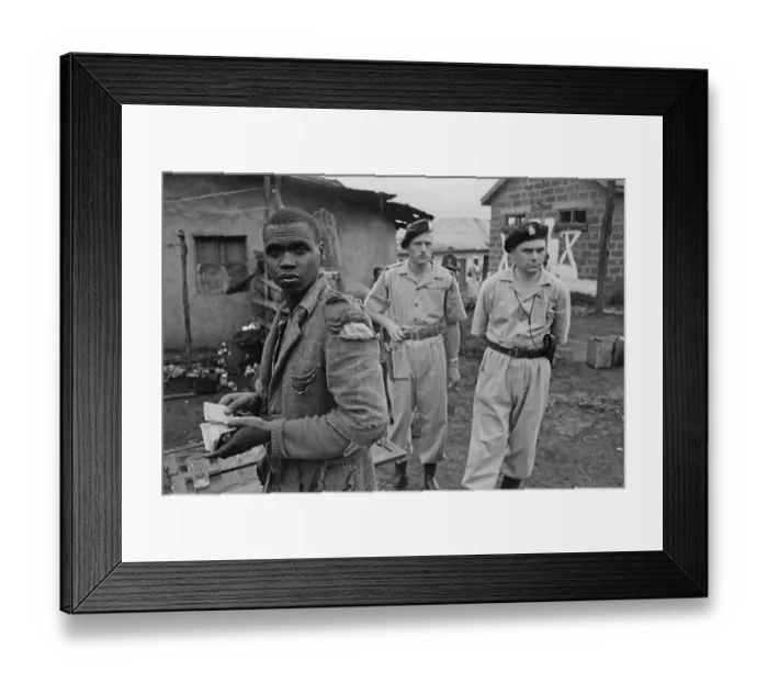 Framed Print : Mau Mau Uprising Questioning, 1956 Framed Print : Mau Mau Uprising Questioning, 1956