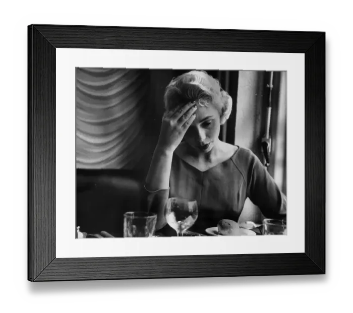 Framed Print : Hung-Over. 31st December 1955: English actress and bookmaker Jo Ann Matthews suffering Framed Print : Hung-Over. 31st December 1955: English actress and bookmaker Jo Ann Matthews suffering