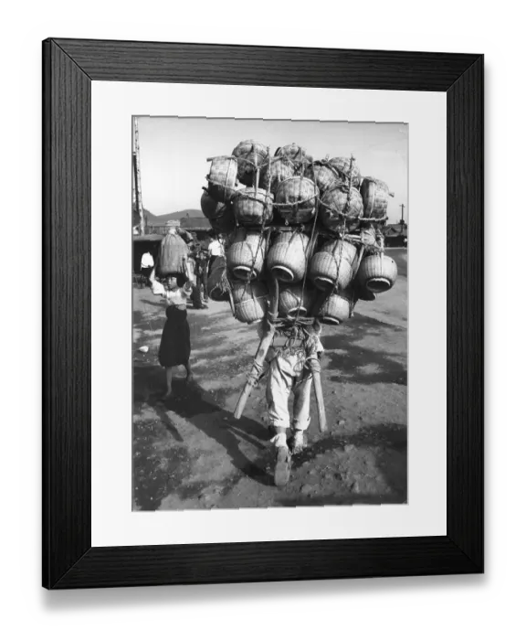 Framed Print : Basket Carrier Framed Print : Basket Carrier