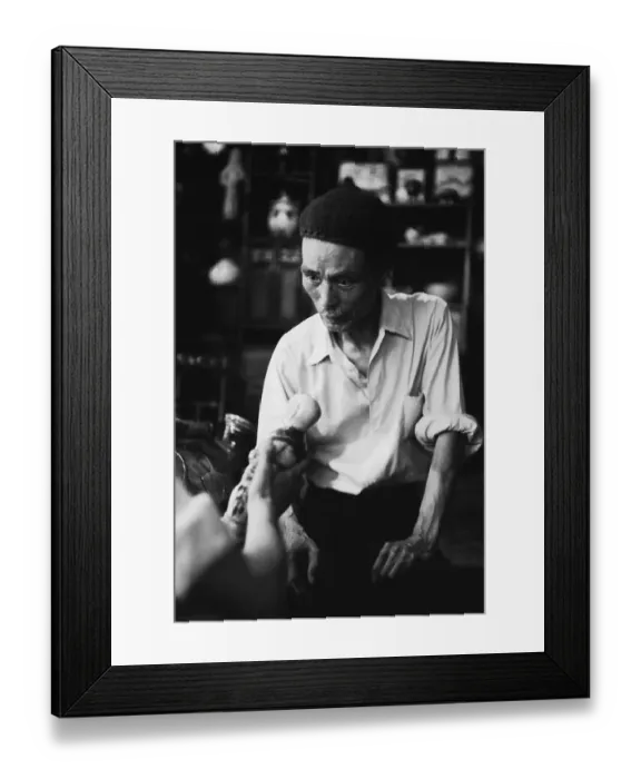 Framed Print : Japanese Shopkeeper Framed Print : Japanese Shopkeeper