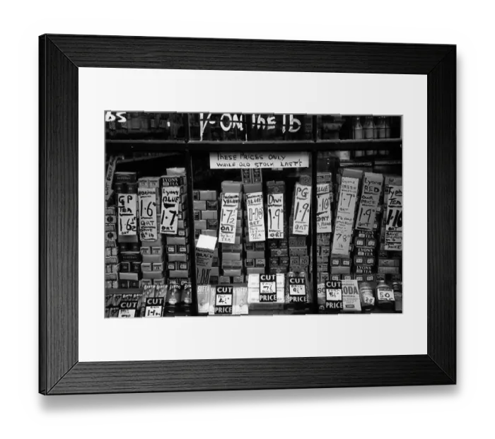 Framed Print : Cut-Price Tea Framed Print : Cut-Price Tea