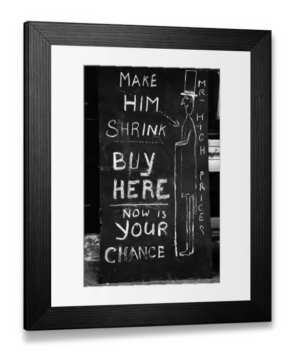Framed Print : Mr High Prices Framed Print : Mr High Prices