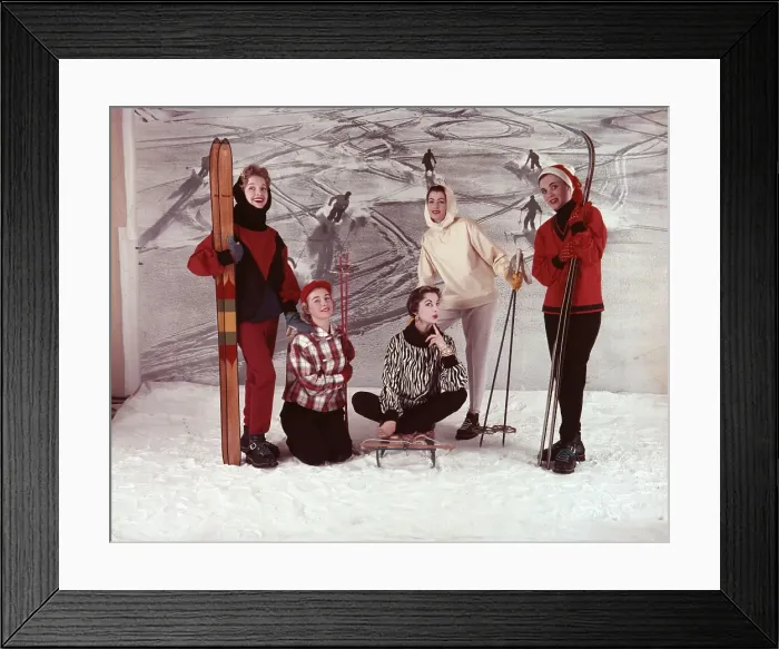 Framed Print : Ski Fashions 1955 Framed Print : Ski Fashions 1955