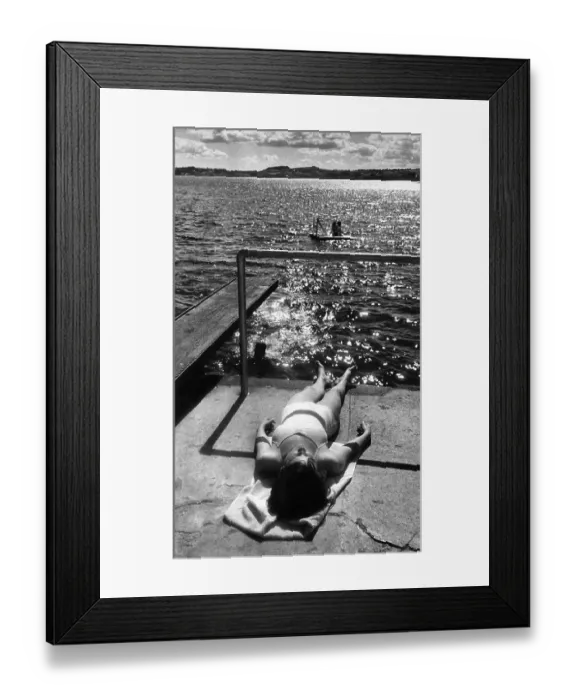 Framed Print : Sunbather By Sea Framed Print : Sunbather By Sea