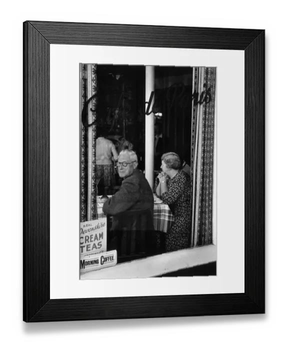 Framed Print : Devon Cafe