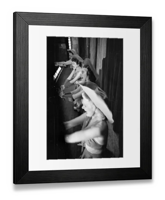 Framed Print : Revue Girls Sing Framed Print : Revue Girls Sing