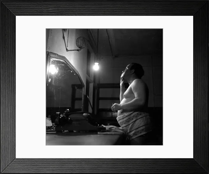 Framed Print : A Comedian Prepares