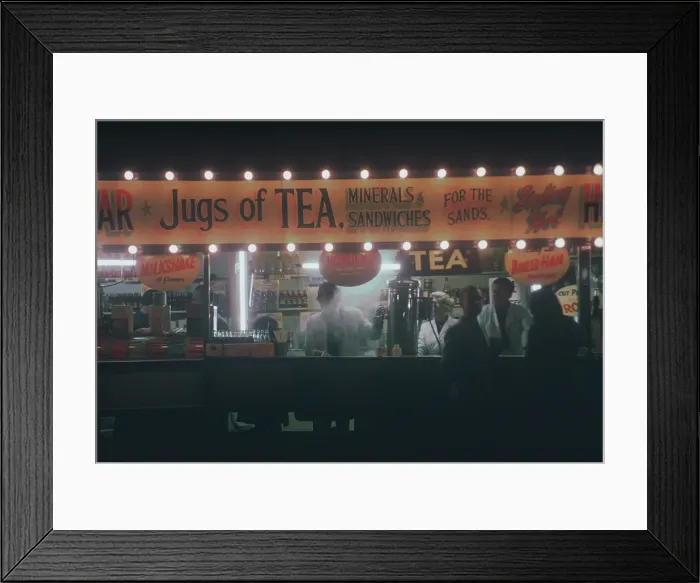 Framed Print : Snack Bar. A snack bar in Blackpool, England circa 1954 Framed Print : Snack Bar. A snack bar in Blackpool, England circa 1954
