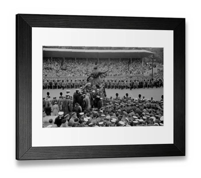 Framed Print : Crowds At Queen Elizabeth II's Coronation Route, 1953 Framed Print : Crowds At Queen Elizabeth II's Coronation Route, 1953