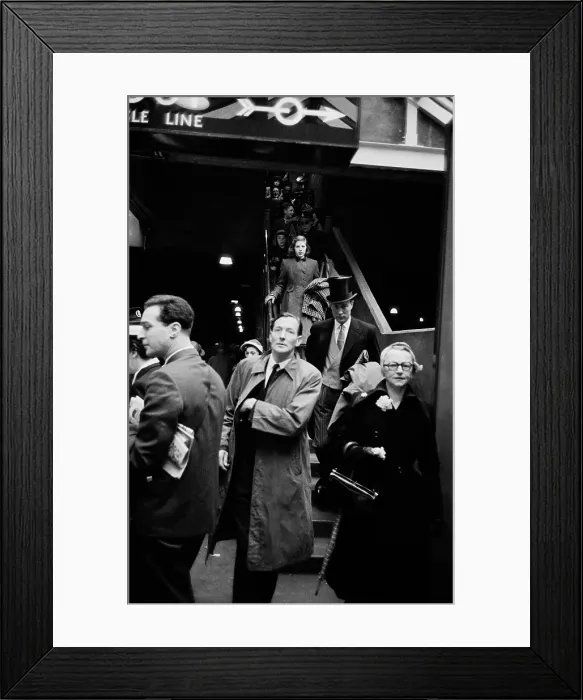 Framed Print : Commuters Attending Coronation, 1953 Framed Print : Commuters Attending Coronation, 1953