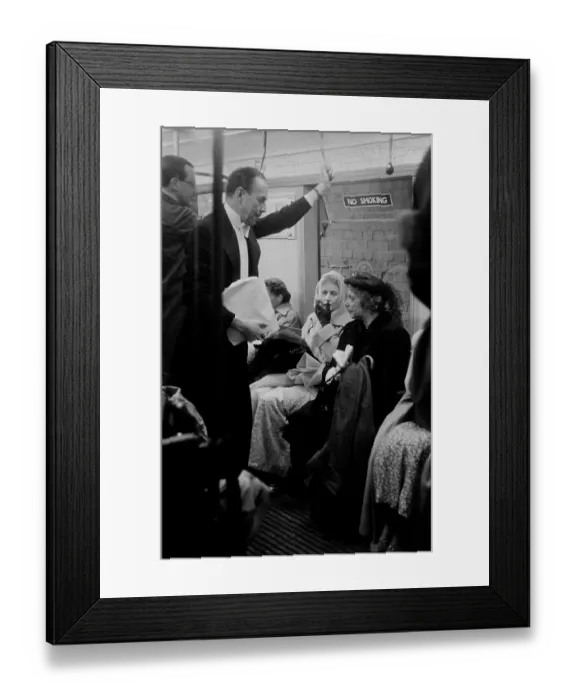 Framed Print : Upper Class Using Tube Train During Coronation, 1953 Framed Print : Upper Class Using Tube Train During Coronation, 1953