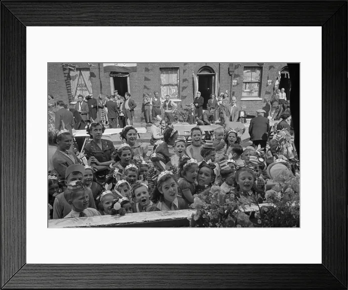 Framed Print : Coronation Party
