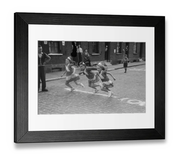 Framed Print : Children's Street Race Framed Print : Children's Street Race