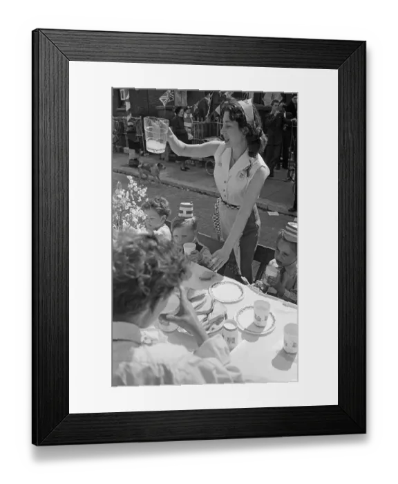 Framed Print : Coronation Party