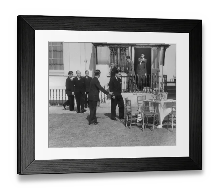 Framed Print : Akihito At London Garden Party Framed Print : Akihito At London Garden Party