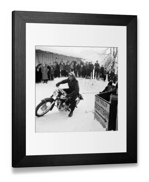 Framed Print : Snow Biker Framed Print : Snow Biker