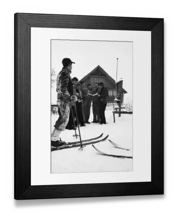 Framed Print : Snowy Film Crew Framed Print : Snowy Film Crew