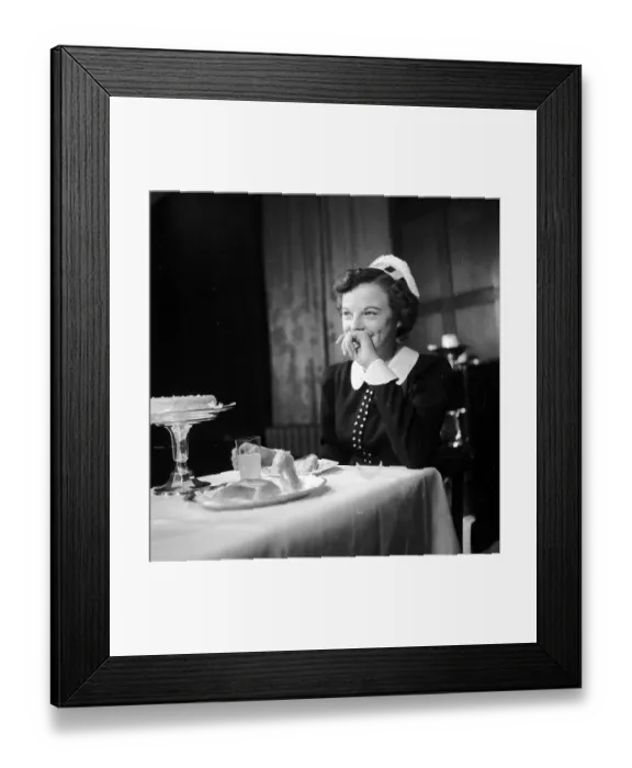 Framed Print : New Nippy. 24th January 1953: Irish born Mary Hilton is the 500th girl Framed Print : New Nippy. 24th January 1953: Irish born Mary Hilton is the 500th girl