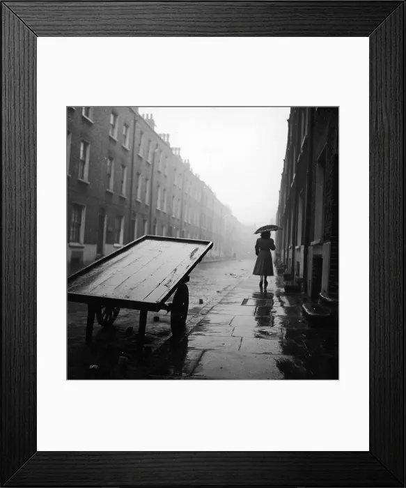 Framed Print : Rainy Whitechapel Framed Print : Rainy Whitechapel