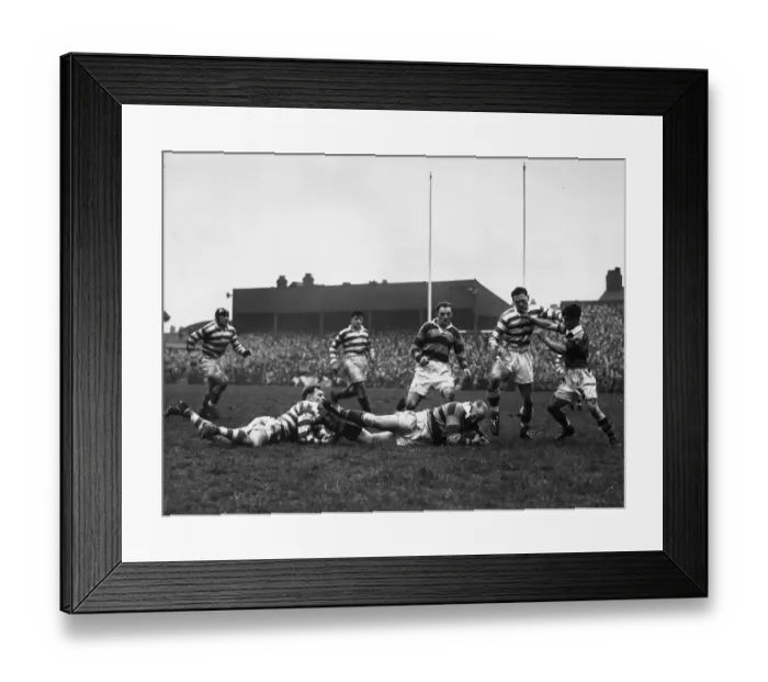 Framed Print : Tackle Down Framed Print : Tackle Down