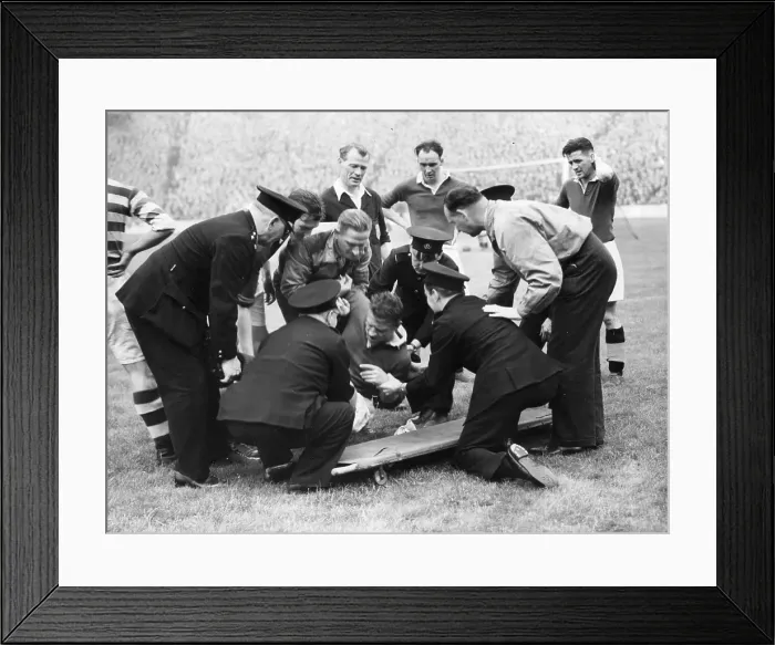 Framed Print : First Aid On Pitch Framed Print : First Aid On Pitch