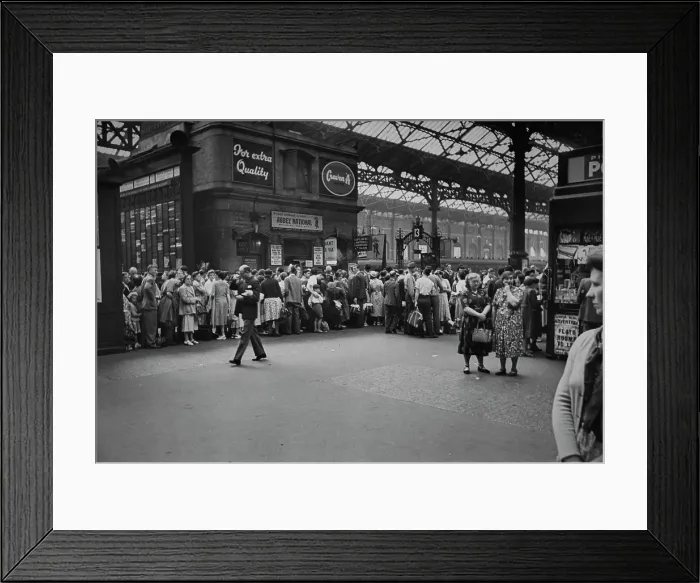Framed Print : Whit Monday Rail Queue Framed Print : Whit Monday Rail Queue