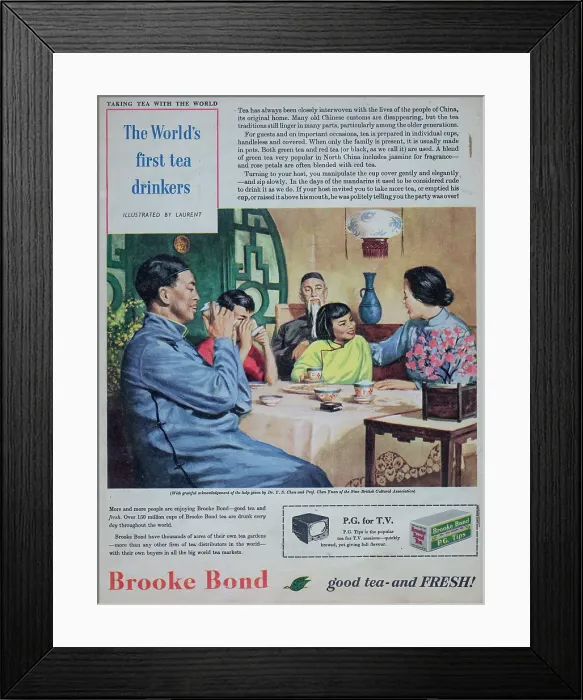 Framed Print : The World's First Tea Drinkers Framed Print : The World's First Tea Drinkers