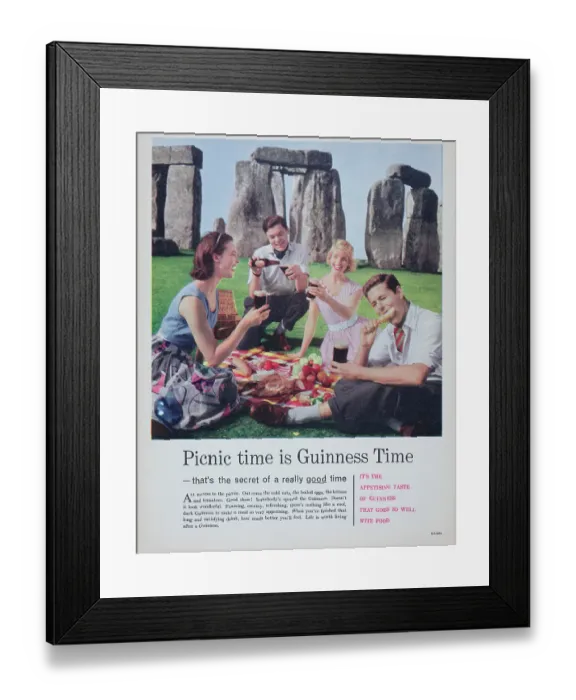 Framed Print : Picnic Time Is Guinness Time Framed Print : Picnic Time Is Guinness Time