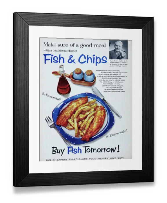 Framed Print : Fish And Chips Framed Print : Fish And Chips