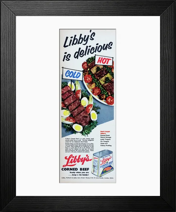 Framed Print : Libby's Is Delicious Hot Or Cold Framed Print : Libby's Is Delicious Hot Or Cold