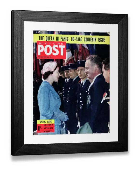 Framed Print : Queen Elizabeth II In Paris Framed Print : Queen Elizabeth II In Paris