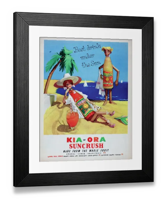 Framed Print : Kia-Ora Suncrush