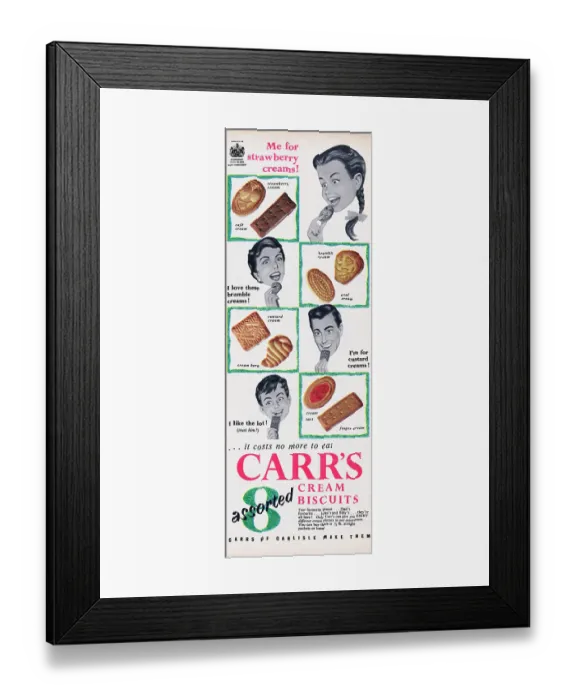 Framed Print : Carr's Cream Biscuits Framed Print : Carr's Cream Biscuits